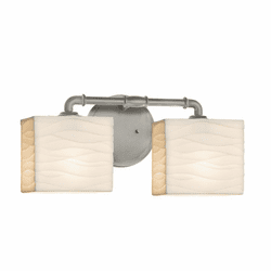 Justice Design PNA-8462-55 Porcelina Bronx Contemporary 2-Light Bathroom Vanity Lighting