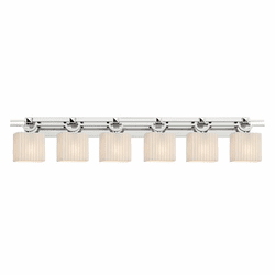 Justice Design PNA-8506-55 Porcelina Argyle Modern 6-Light Vanity Lighting Fixture