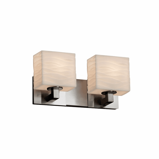 Justice Design PNA-8922-55 Porcelina Modular Modern 2-Light Bathroom Light Sconce