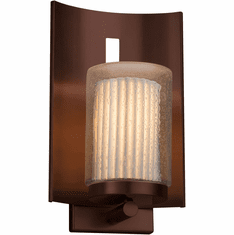Justice Design POR-7591W-10-PLET-DBRZ Limoges Embark Contemporary Dark Bronze Exterior Sconce Lighting