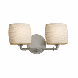 Justice Design POR-8462 Limoges Bronx Contemporary 2-Light Bathroom Lighting