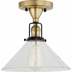 JVI Designs 1222-10-S2-CB Nob Hill Satin Brass and Black Ceiling Light Fixture