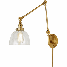 JVI Designs 1257-10-S5-CB Soho Satin Brass Wall Swing Arm Lamp