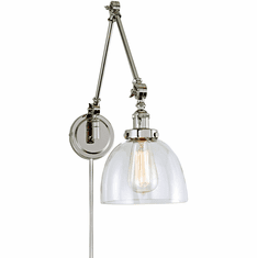 JVI Designs 1257-15-S5 Soho Polished Nickel Wall Swing Arm Lamp