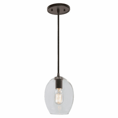 JVI Designs 1300-08-G3 Grand Central Oil Rubbed Bronze Finish 8.75" Tall Mini Hanging Light Fixture