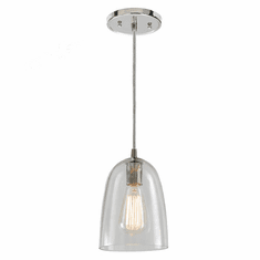 JVI Designs 1300-15-G4 Grand Central Polished Nickel Finish 6" Wide Mini Drop Ceiling Light Fixture