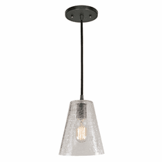 JVI Designs 1300-18-G2-CK Grand Central Gun Metal Finish 7.5" Wide Mini Pendant Hanging Light