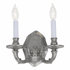 JVI Designs 224 Traditional Style 2 Candle Wall Lighting Sconce - 8 Inches Tall