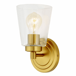 JVI Designs 461-10 Wilshire Satin Brass Lighting Sconce