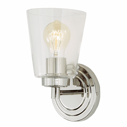 JVI Designs 461-15 Wilshire Polished Nickel Wall Lighting Sconce