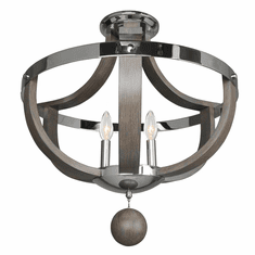 Kalco 300440CH Sharlow Contemporary Chrome Ceiling Light