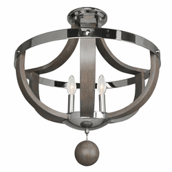 Kalco 300440CH Sharlow Contemporary Chrome Ceiling Light
