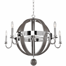 Kalco 300481CH Sharlow Contemporary Chrome Chandelier Lamp