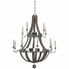 Kalco 300485CH Sharlow Modern Chrome Lighting Chandelier