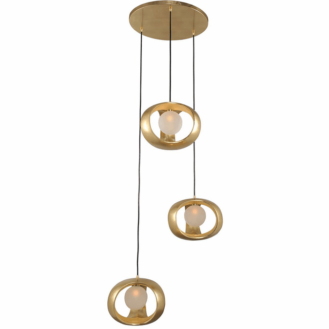 Kalco 302351GL Calistoga Modern Gold Leaf Xenon Multi Pendant Light