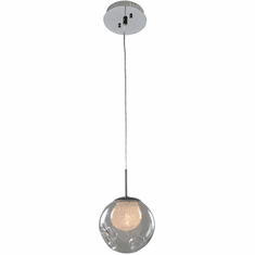 Kalco 309510CH-CLEAR Meteor Contemporary Chrome Halogen Mini Drop Ceiling Light Fixture
