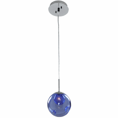Kalco 309510CH-SAPPH Meteor Modern Chrome Halogen Mini Drop Lighting Fixture