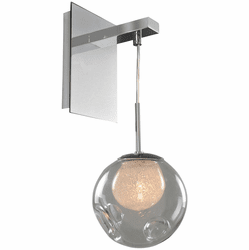 Kalco 309520CH-CLEAR Meteor Contemporary Chrome Halogen Light Sconce