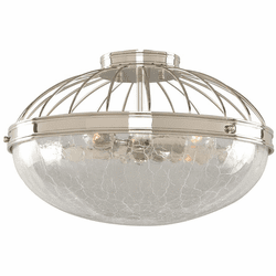 Kalco 311342PN Montauk Modern Polished Nickel 16" Ceiling Light Fixture