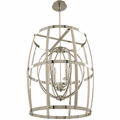 Kalco 312552PN Bradbury Modern Polished Nickel 24" Drop Lighting Fixture