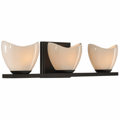 Kalco 313033EB Vero Contemporary English Bronze Xenon 3-Light Bath Lighting Sconce