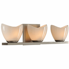 Kalco 313033SN Vero Modern Satin Nickel Xenon 3-Light Bathroom Wall Light Fixture
