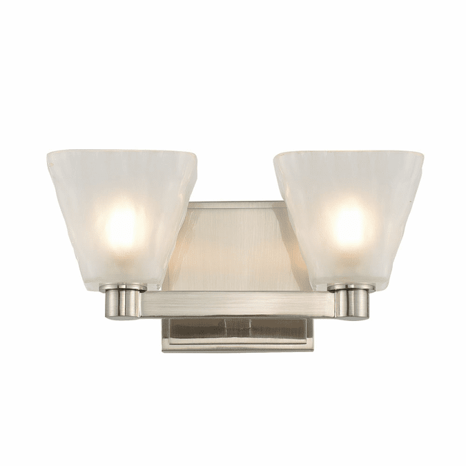 Kalco 316332GN Weston Glazed Nickel LED 2-Light Bath Wall Sconce