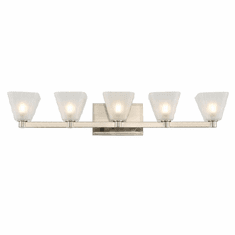 Kalco 316335GN Weston Glazed Nickel LED 5-Light Bathroom Lighting Sconce