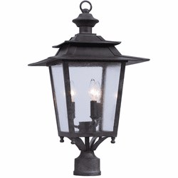Kalco 404100AI Saddlebrook Traditional Aged Iron Outdoor Post Lighting