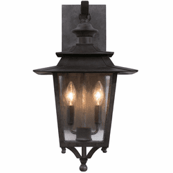Kalco 404121AI Saddlebrook Traditional Aged Iron Outdoor Medium Wall Mounted Lamp