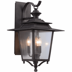Kalco 404122AI Saddlebrook Traditional Aged Iron Exterior Large Wall Light Sconce