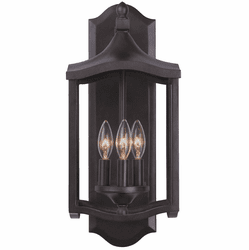Kalco 404521AI Lakewood Aged Iron Outdoor Medium Wall Sconce Lighting