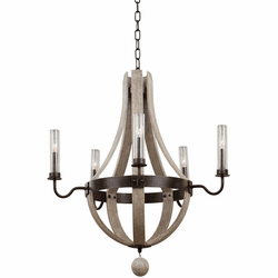 Kalco 404670FG Harper Modern Florence Gold Outdoor Chandelier Lamp