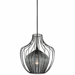 Kalco 404850CM Emilia Modern Chemical Stainless Steel Outdoor Hanging Pendant Lighting