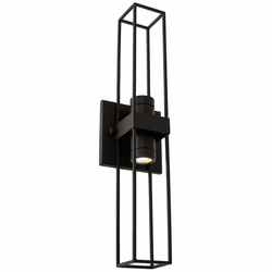 Kalco 405022MB Eames Contemporary Matte Black LED Exterior Sconce Lighting