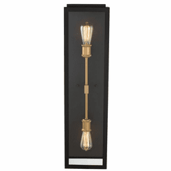 Kalco 405521BSG Ashland Modern Matte Black and Sanded Gold Outdoor Wall Lighting