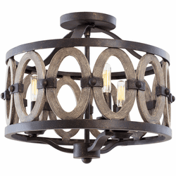 Kalco 500241FG Belmont Contemporary Florence Gold Ceiling Light