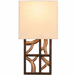 Kalco 501130BZG Hudson Modern Antique Bronze with Antique Gold Wall Sconce