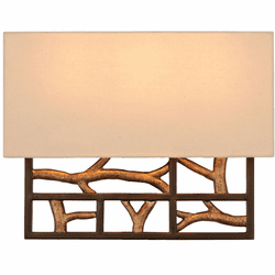 Kalco 501131BZG Hudson Contemporary Antique Bronze with Antique Gold Wall Lamp
