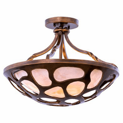 Kalco 501951CP Gramercy Contemporary Copper Patina Ceiling Light