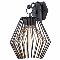 Kalco 502220BZG Metro I Contemporary Antique Bronze w/Antique Gold Accents Lighting Wall Sconce