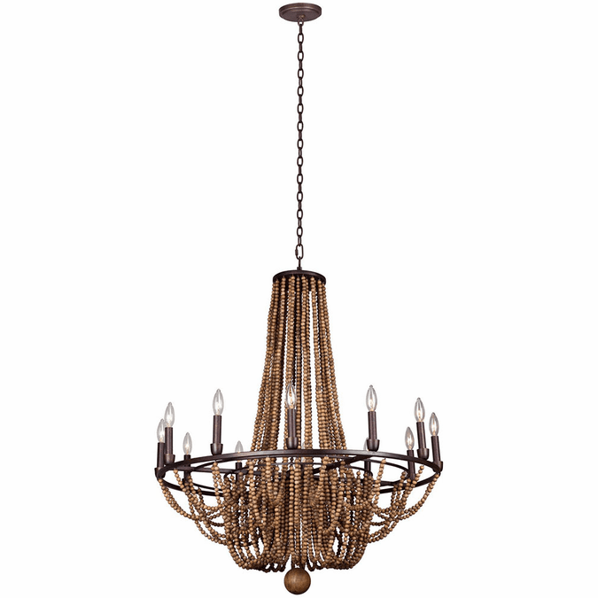 Kalco 505272RM Beechwood Royal Mahogany Lighting Chandelier