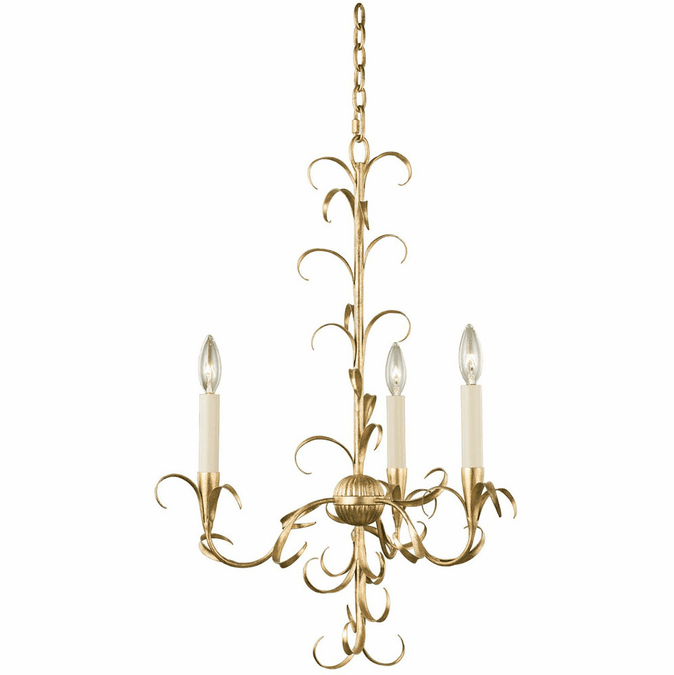 Kalco 505470OL Ainsley Oxidized Gold Leaf Mini Chandelier Lamp