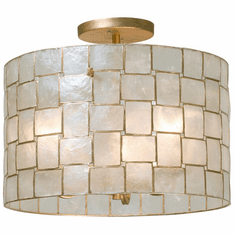 Kalco 505840OL Roxy Modern Oxidized Gold Leaf Flush Mount Light Fixture