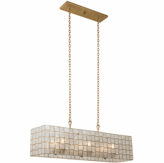 Kalco 505860OL Roxy Modern Oxidized Gold Leaf Kitchen Island Light