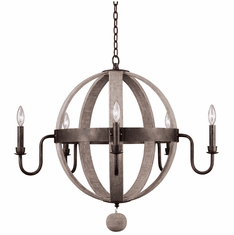 Kalco 506871FG Harper Contemporary Florence Gold Hanging Chandelier