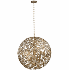 Kalco 507652OL Jardin Modern Oxidized Gold Leaf 32" Drop Lighting Fixture