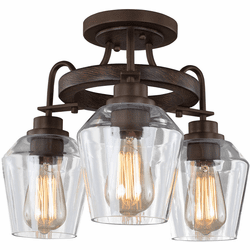 Kalco 508740BS Allegheny Modern Brownstone Ceiling Light