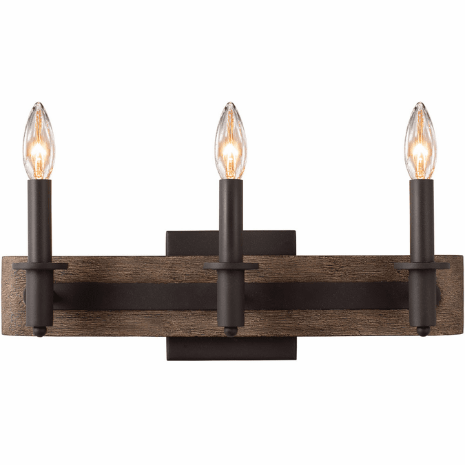 Kalco 508933SZ Duluth Satin Bronze 3-Light Lighting For Bathroom