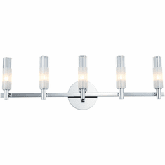 Kalco 509635CH Lorne Modern Chrome LED 5-Light Bathroom Light Fixture